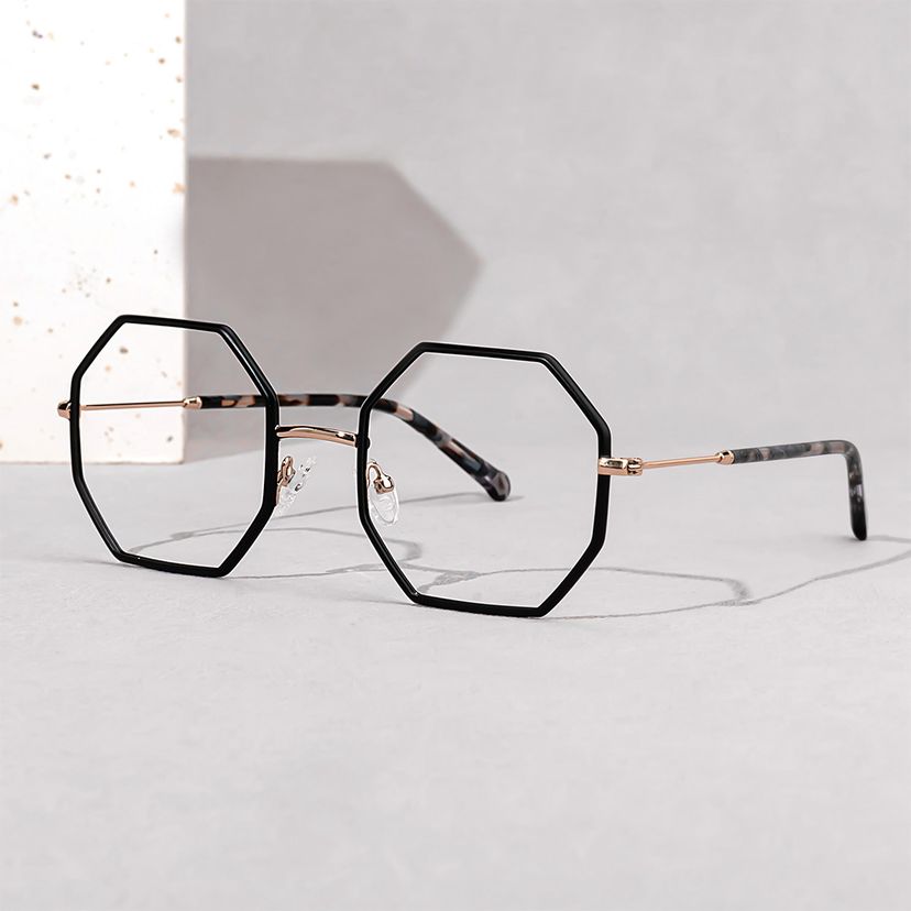 Griffith Geometric Black Glasses
