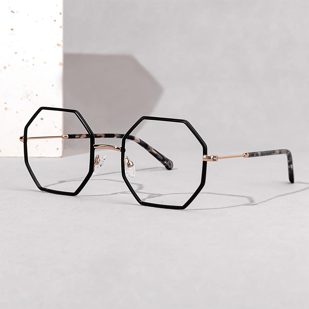 Griffith Geometric Black Glasses