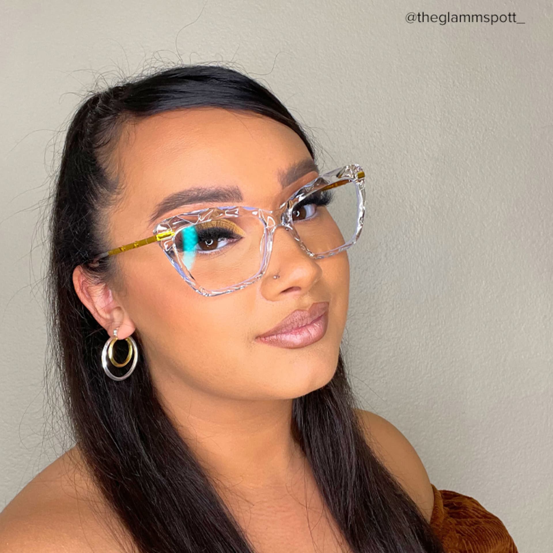 Juliet Crystal Cateye Frame Glasses | Zeelool7