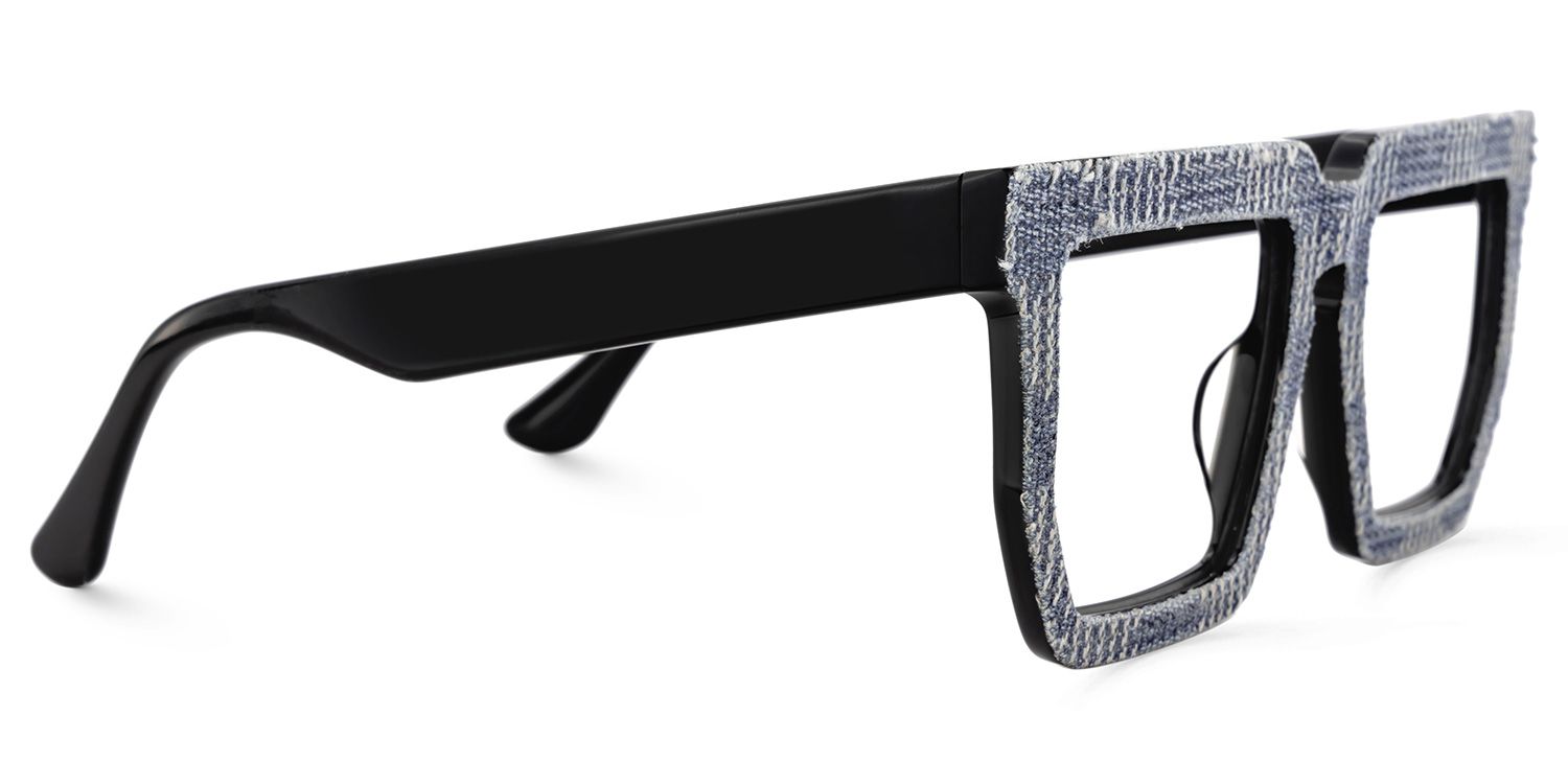 Daniela Denim Taupe Gray Rectangle Eyewear for Sale3
