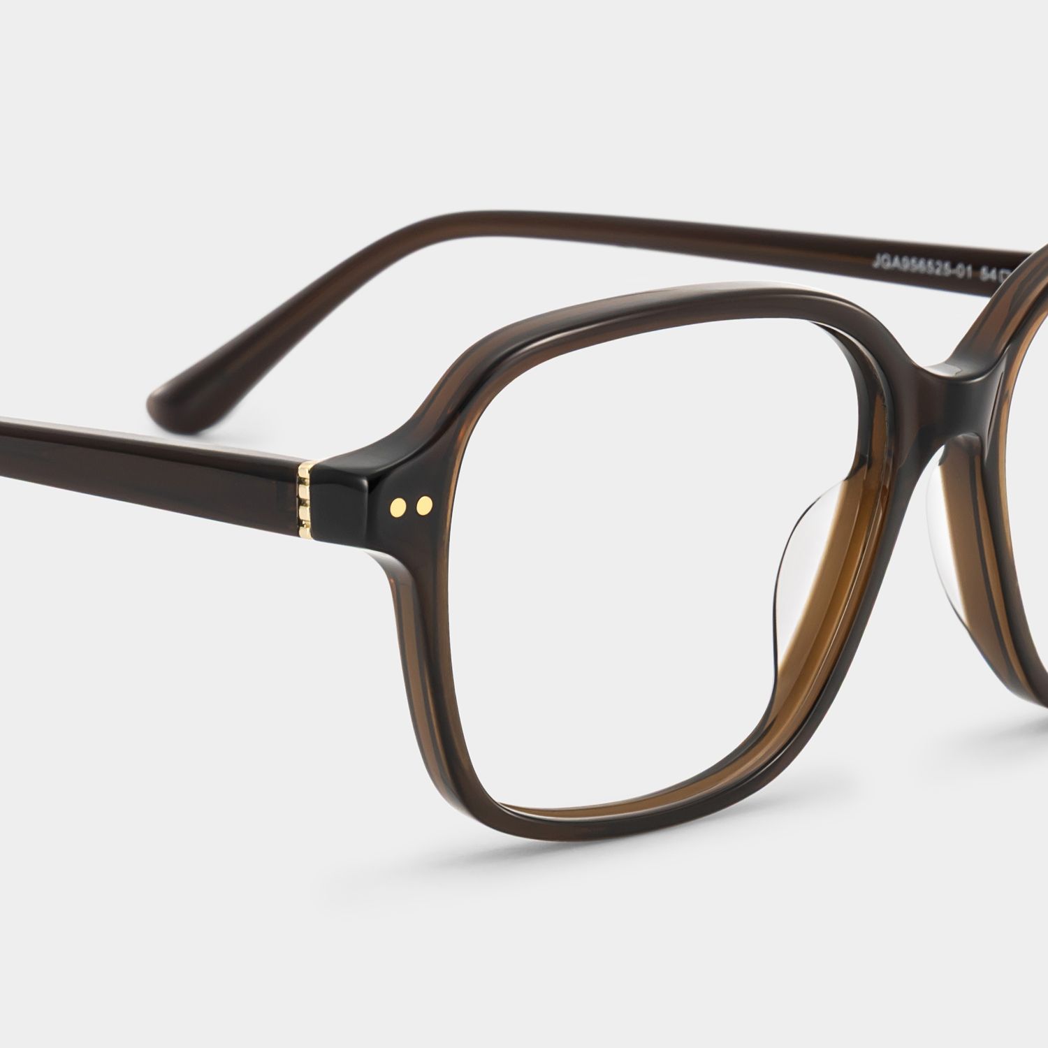 Clementine Chocolate Brown Square Glasses | ZEELOOL