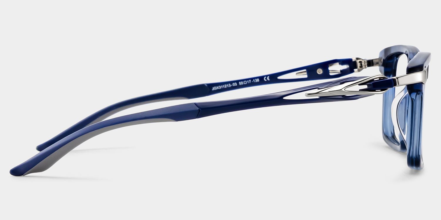 Orion Blue Rectangle Eyeglasses for Men | ZEELOOL4