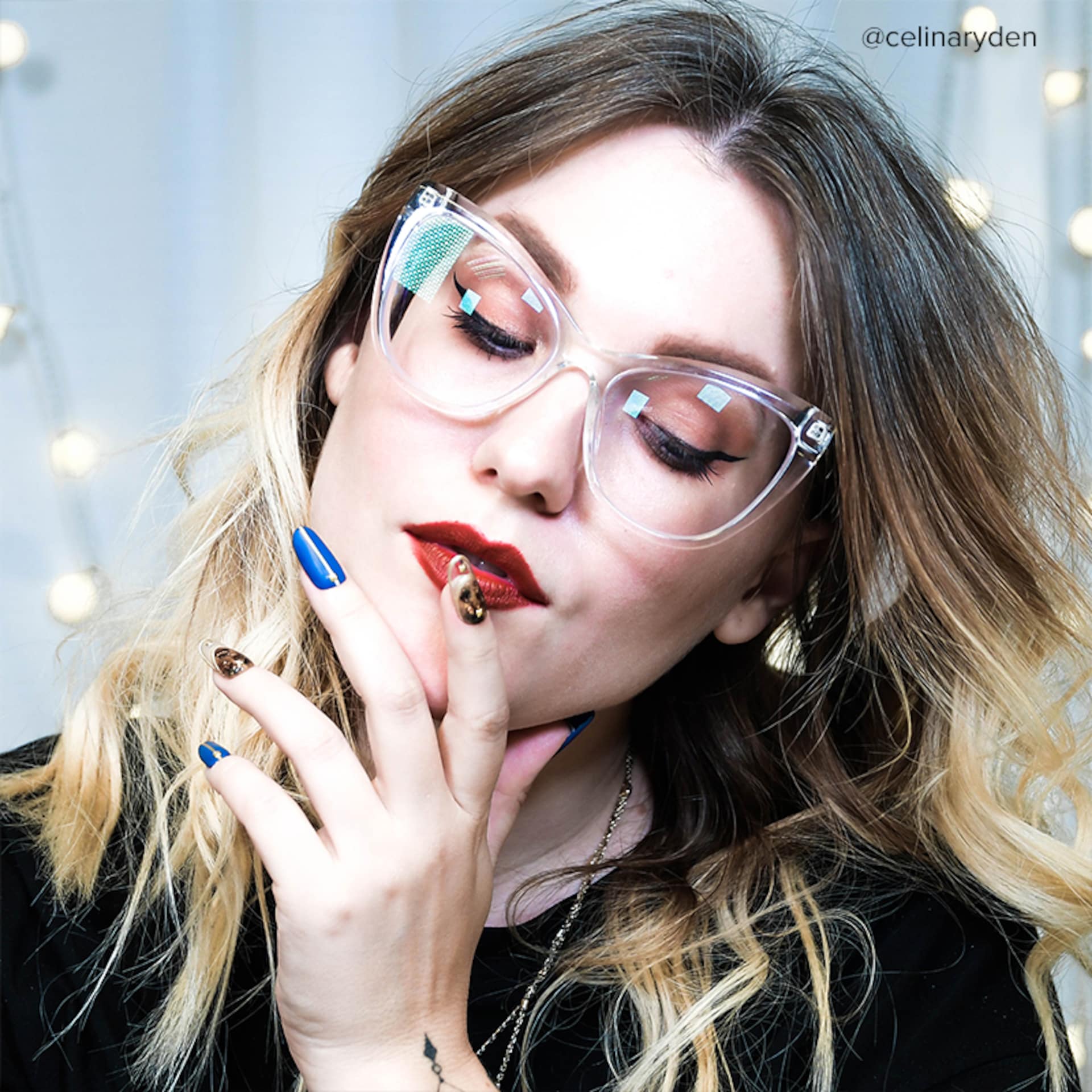 Shelby Cateye Crystal Glasses | Zeelool Glasses6