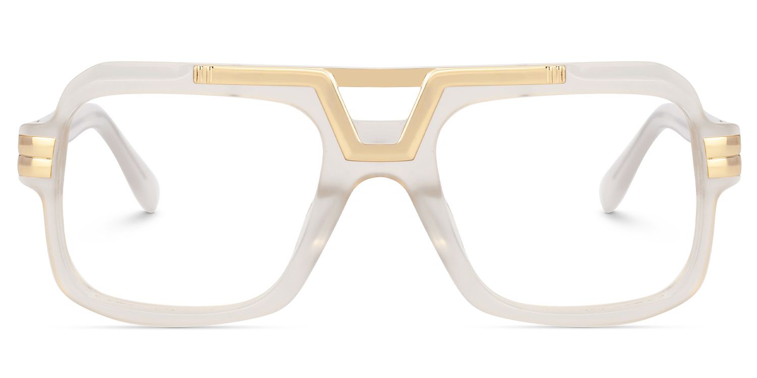 Croswell Acetate Aviator White Frame Glasses | Zeelool0