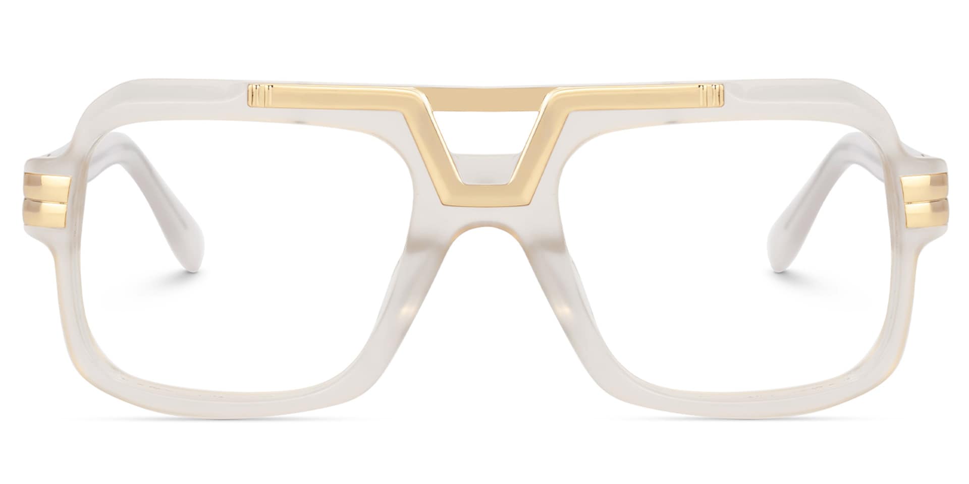 Croswell Acetate Aviator White Frame Glasses | Zeelool0
