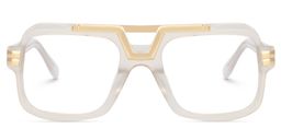 Croswell Aviator White Glasses0