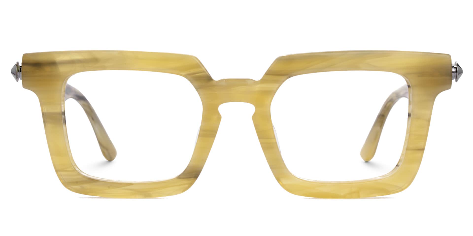Ruthann Eco Acetate Mustard Yellow Glasses Frames Men's | Zeelool1