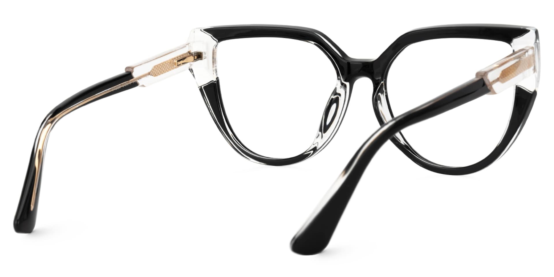 Cateye Damary Black-Crystal Glasses on sale -Zeelool Glasses3