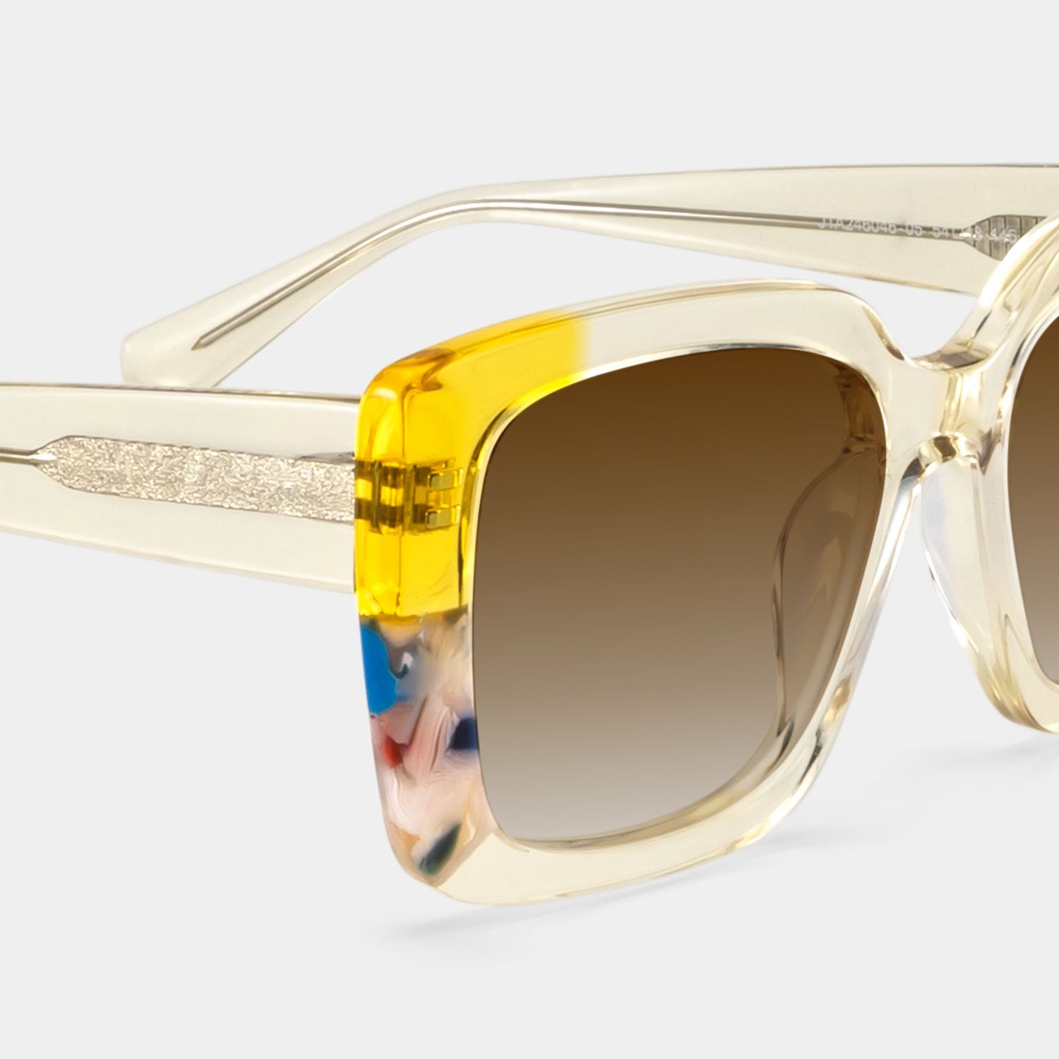 Palma Square Style Yellow Frame Sunglasses | ZEELOOL4