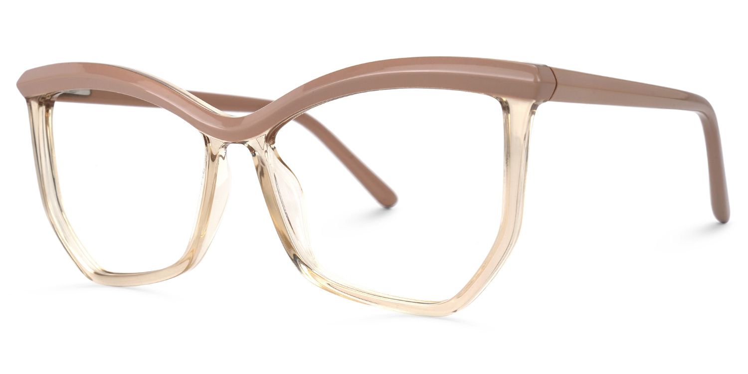 Tonka Butterfly Beige Frame Glasses | Zeelool Optical1