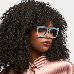 Rubin Square Denim Blue Glasses1