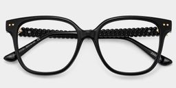 Clara Black Cat eye Glasses1