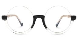 Cheril Round Black-Clear Glasses0
