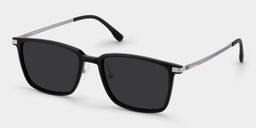 Ivonne Black Rectangle Sunglasses2