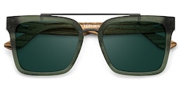 Pascal Aviator Green Sunglasses1