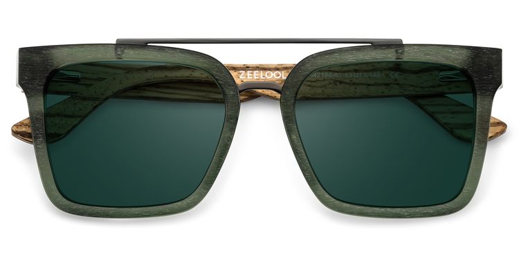 Pascal Green Aviator Sunglasses