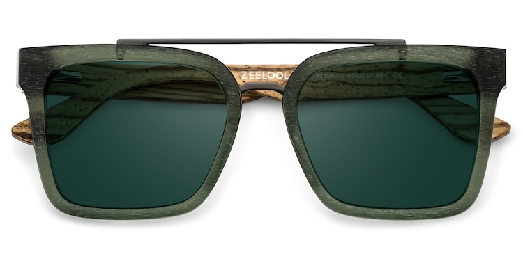 Pascal Aviator Green Sunglasses