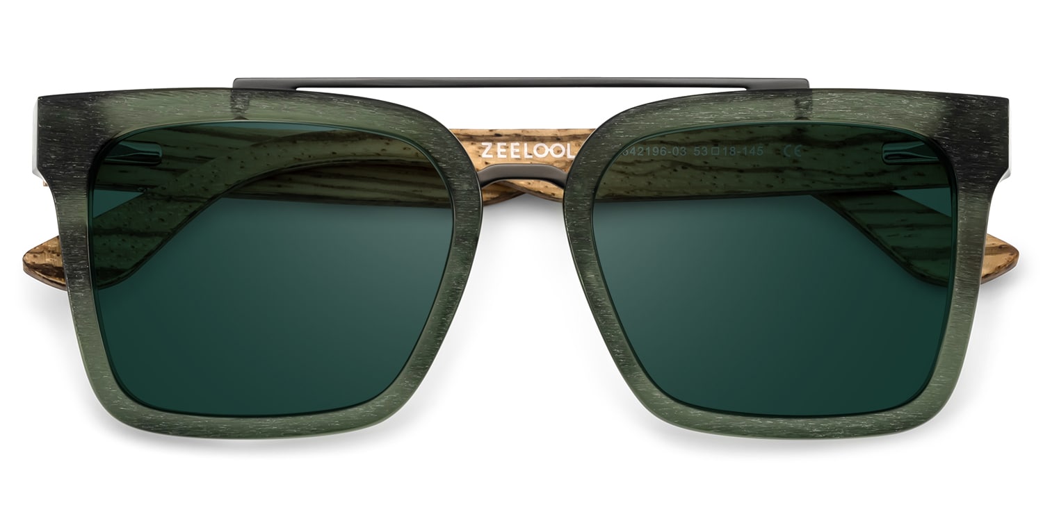 Pascal Aviator Green Sunglasses