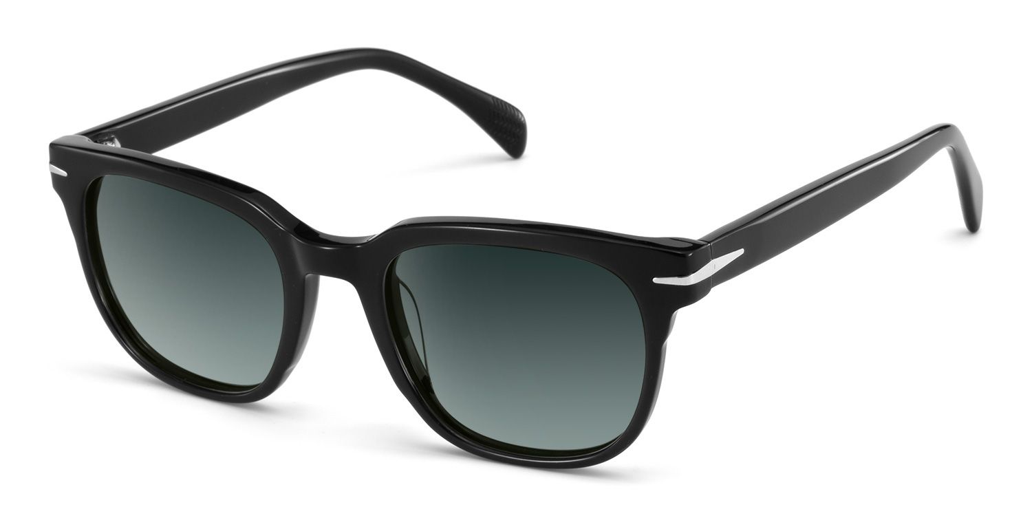 Rocco Rectangle Black Sunglasses for Women & Men | ZEELOOL2
