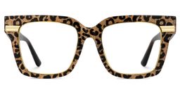 Taylor Square Gold Leopard Glasses2