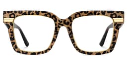 Taylor Square Gold Leopard Glasses2