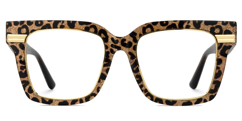 Taylor Square Gold Leopard Glasses