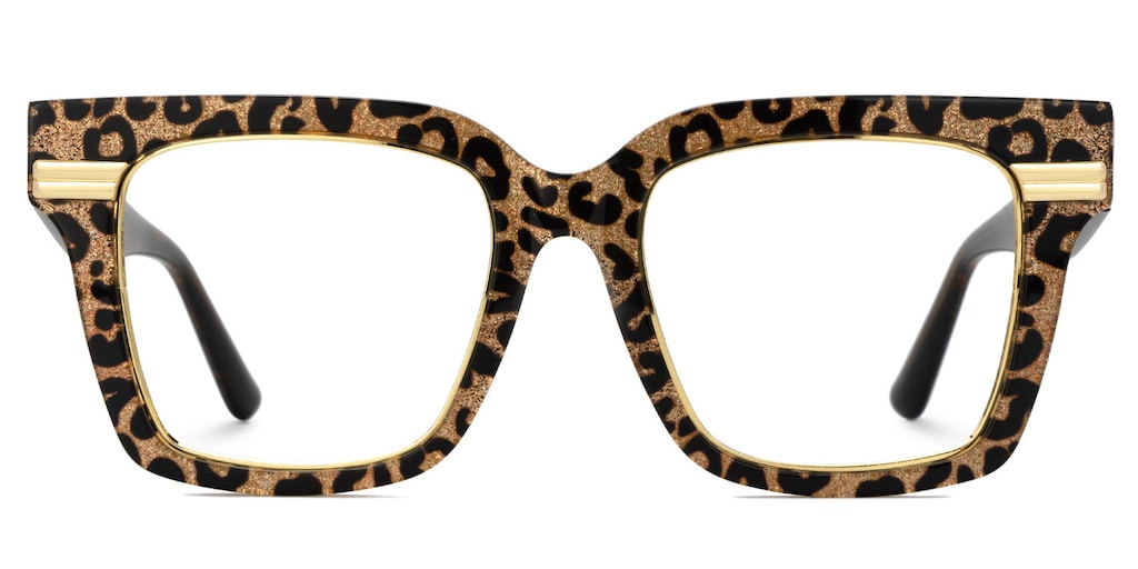 Taylor Square Gold Leopard Glasses