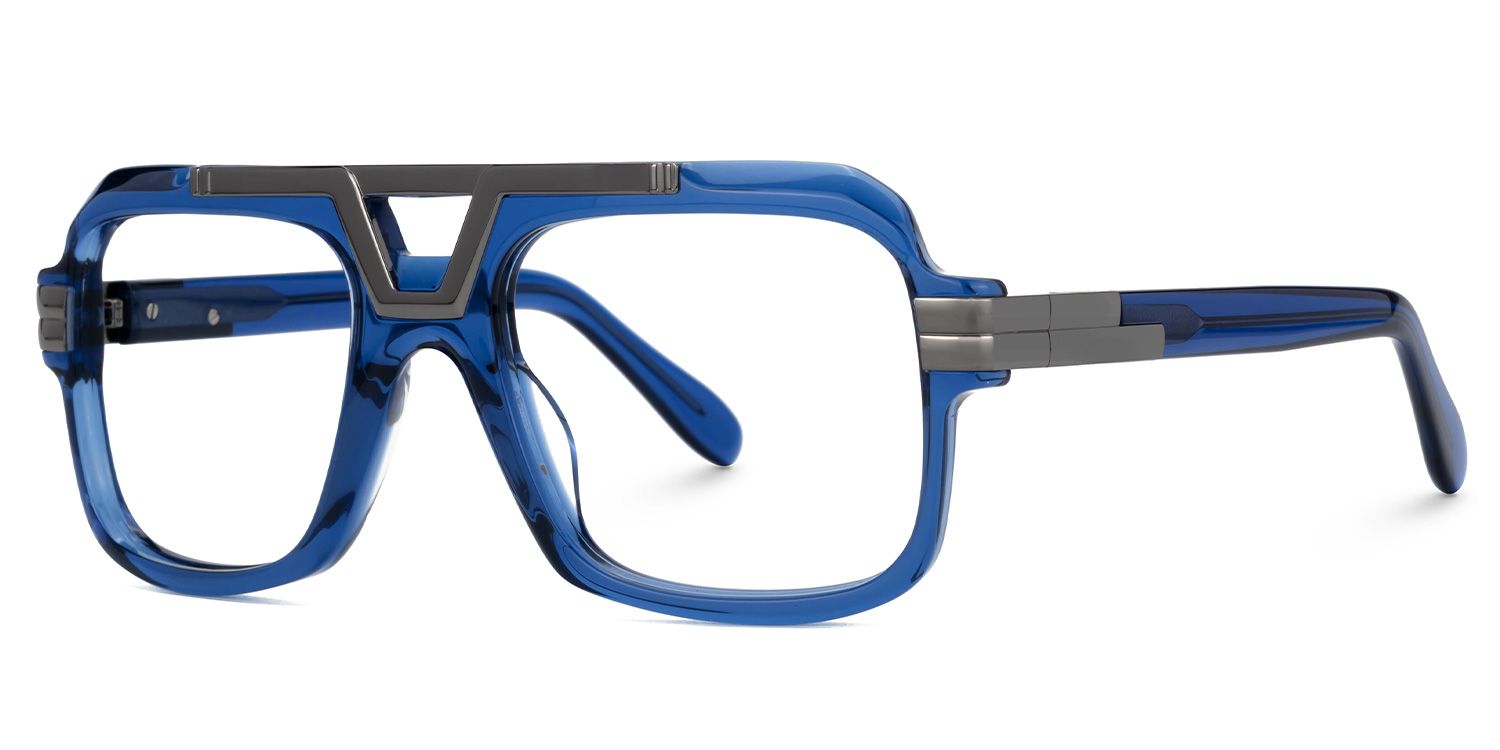 Croswell Acetate Aviator Blue Frame Glasses | Zeelool1