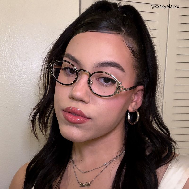 Oval Serena Silver Eyeglasses and Glasses Frames Deals4