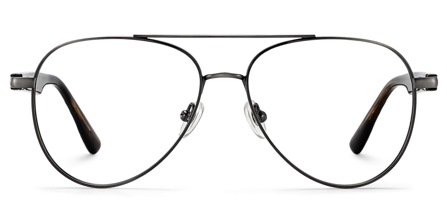 Aspen Black Aviator Mixed Frame Glasses for Men | ZEELOOL