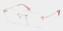 Jaxon Rose Gold Rectangle Glasses3