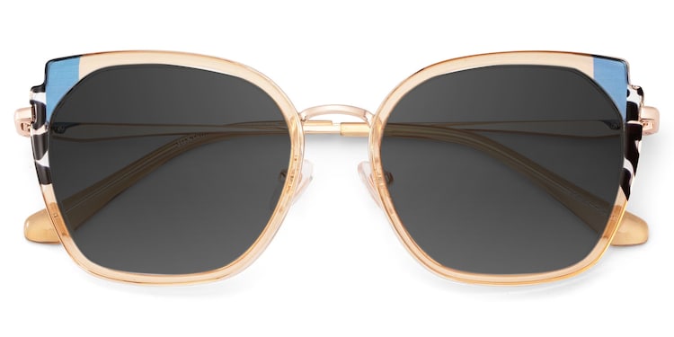 Murcia Square Champagne Sunglasses