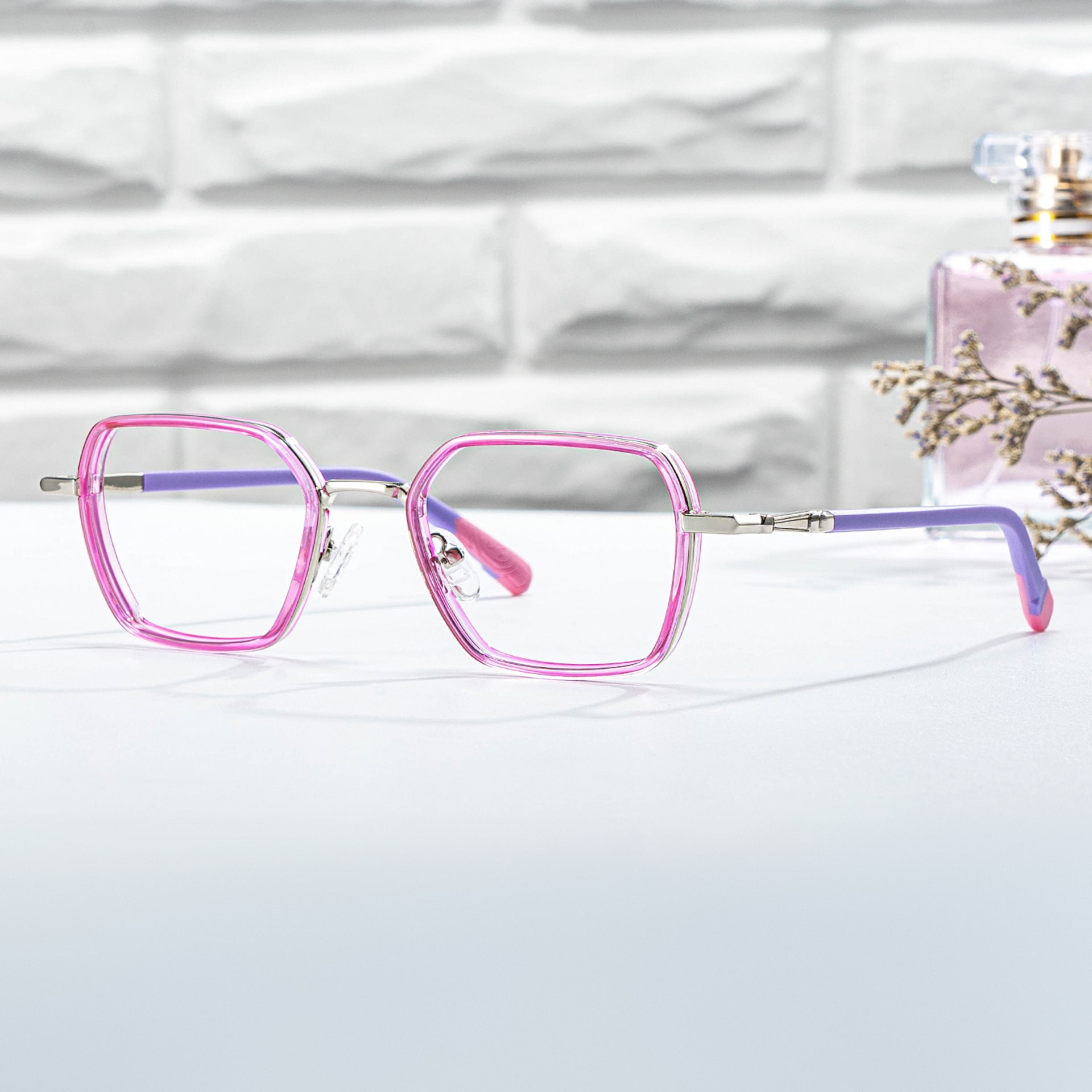 Kid geometric Piglet glasses with cute style -Zeelool0