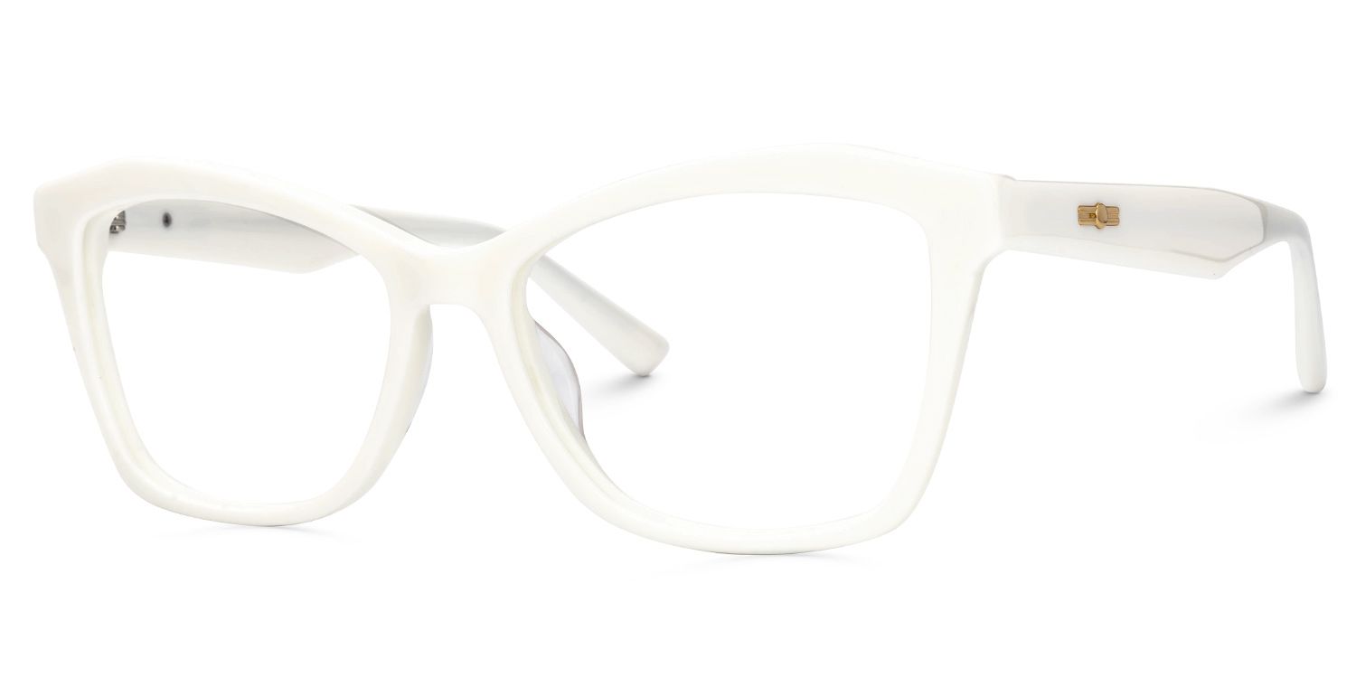White Acetate Butterfly Eyeglasses- Angelee1