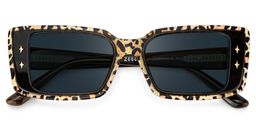 Gleam Rectangle Leopard Sunglasses1