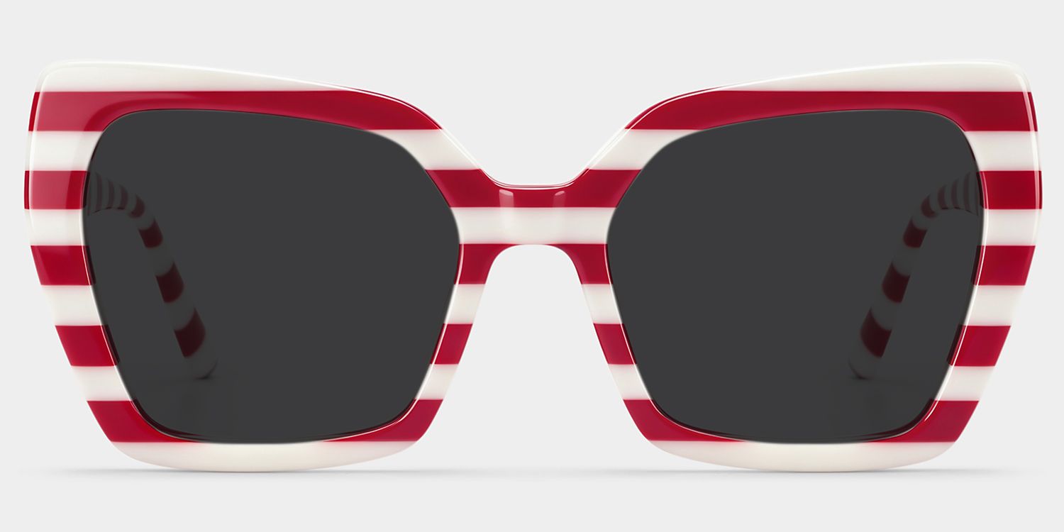 Pavia Butterfly Style Red Frame Sunglasses | ZEELOOL0