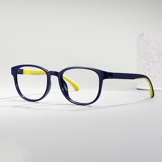 Dale  Round Blue Yellow Glasses0