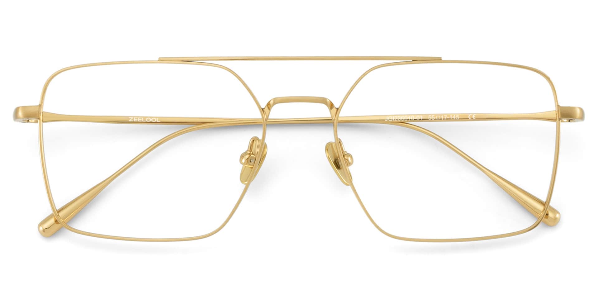 Jensen Eyeglasses in Aviator Gold Frame | Zeelool3
