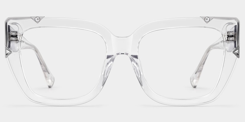 A clear, oversized frame that's playful and chic.