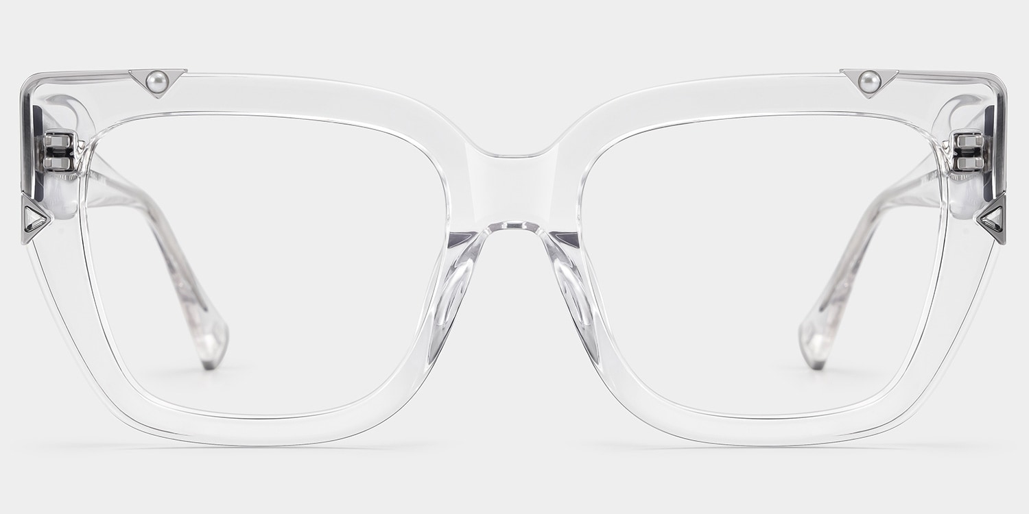 A clear, oversized frame that's playful and chic.