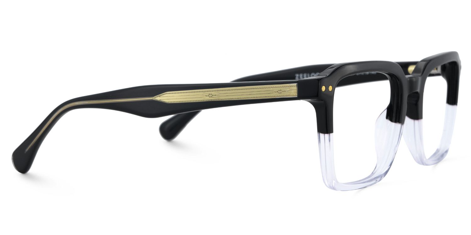 Vickerie Thin Black Clear Glasses in Square Design | Zeelool4