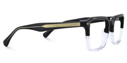 Vickerie Rectangle Black Clear Glasses4