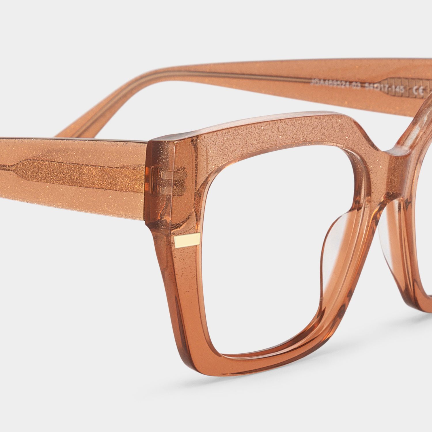 Mavis Square Clear Orange Glasses Frames For Women | ZEELOOL