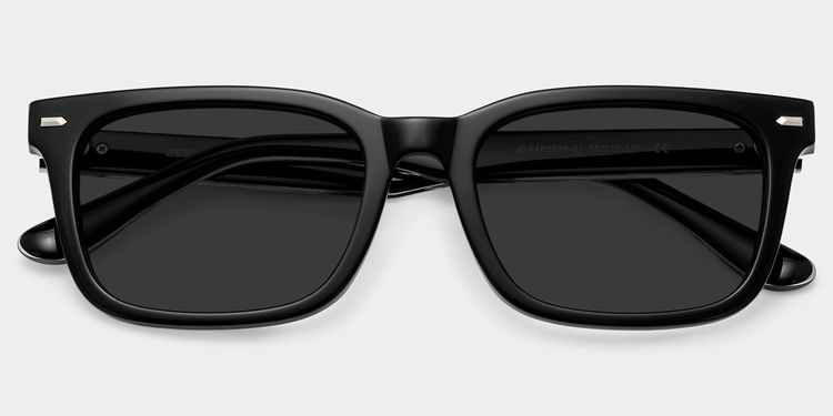Patrick Rectangle Black Glasses