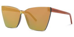 Liliane Square Orange Glasses1
