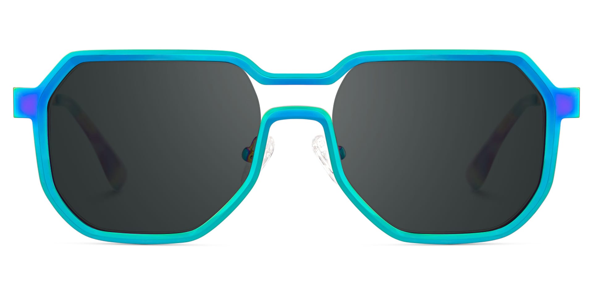 Men's Geometric Sunglasses in an Iridescent Color1