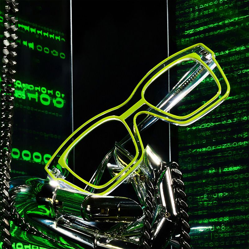 Legette Square Yellow Glasses