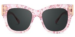 Minfia Square Pink Glasses1