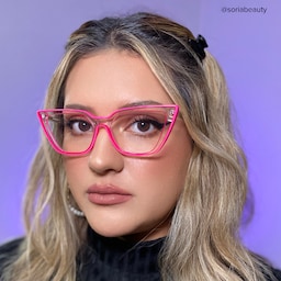 Yosef Cat-eye Bright-Pink Glasses8