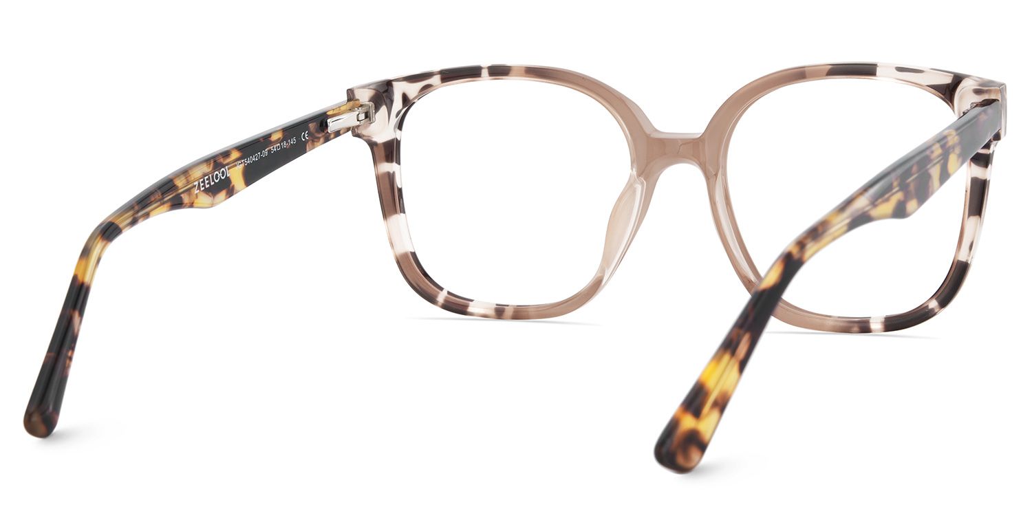 Siner Square Tortoise Khaki Color Frame Eyeglasses | ZEELOOL6